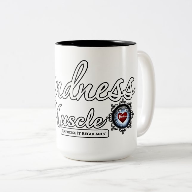 Kindness är ett muskel Två-Tonad mugg (Framsida höger)