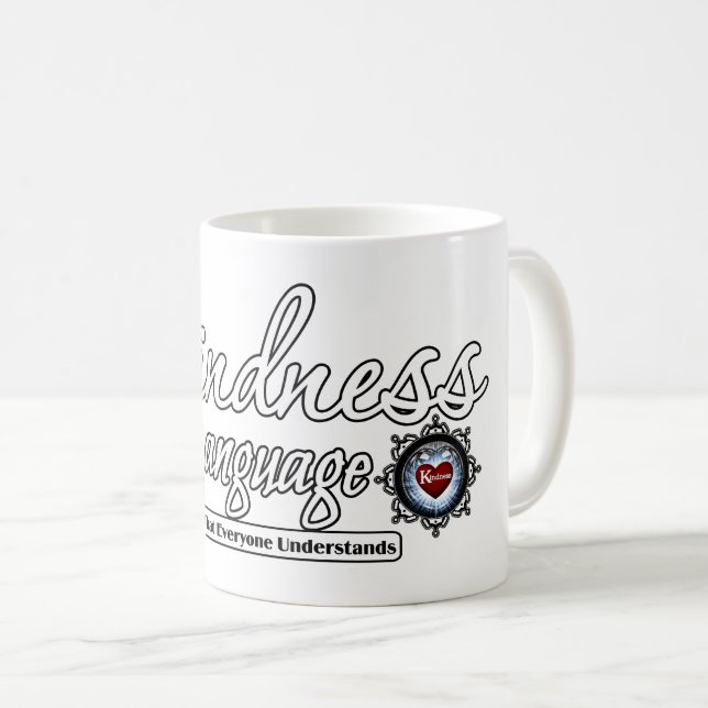 Kindness är ett språk kaffemugg (Framsida höger)