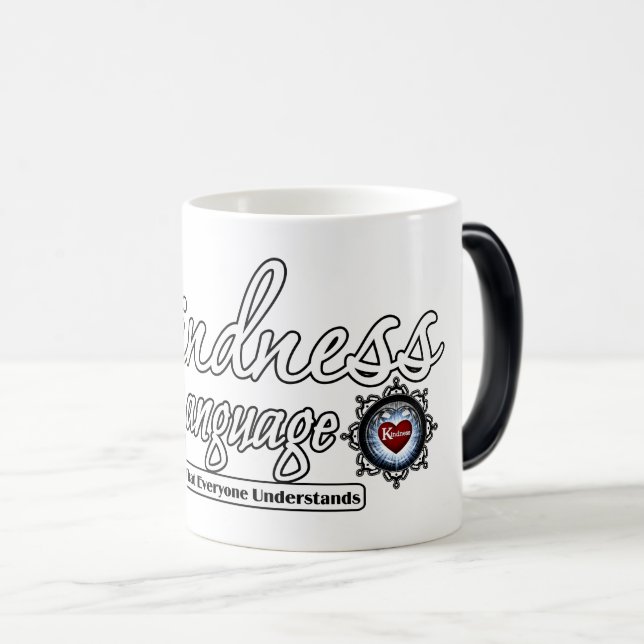 Kindness är ett språk magisk mugg (Framsida höger)