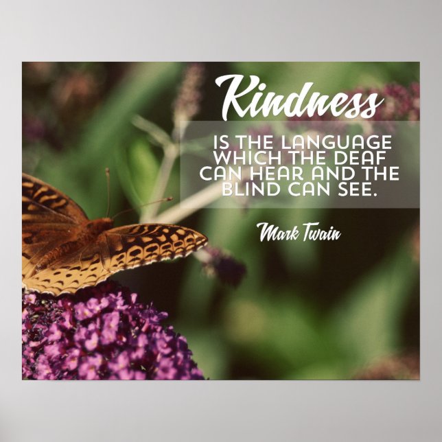 Kindness är ett språk poster (Framsidan)