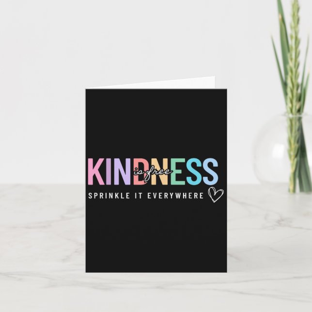 Kindness är fritt sprinklerbart överallt där det ä kort (Framsida)