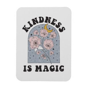Kindness är Magic Vintage Flowers Magnet