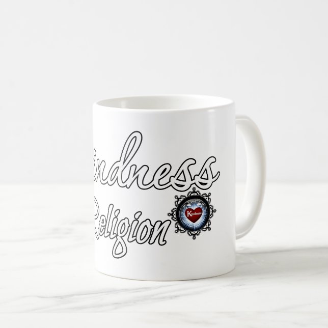 Kindness är min religion kaffemugg (Framsida höger)
