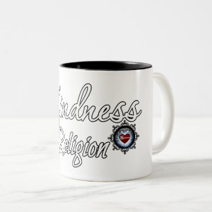 Kindness är min religion Två-Tonad mugg