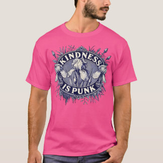Kindness är Punk Art Lila Iris Flower Artwork T Shirt