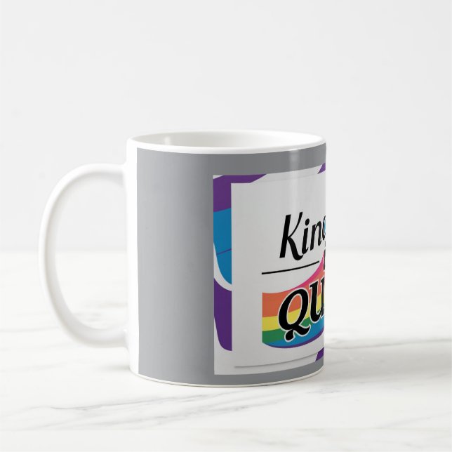 Kindness är Queer - Designad av ShelloCB Kaffemugg (Vänster)