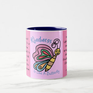 Kindness är som en fjärilskaffe Mugg