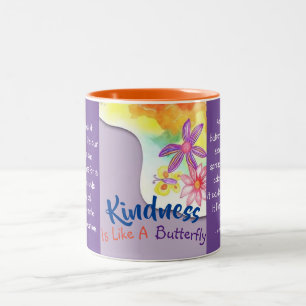 Kindness är som en fjärilskaffe Mugg