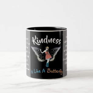 Kindness är som en fjärilskaffe Mugg