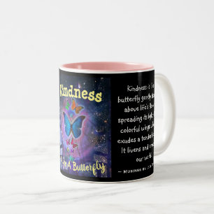 Kindness är som en fjärilskaffe Mugg