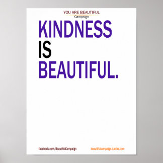 Kindness är vackert Poster