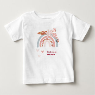 Kindness är vackra Print Typography White Kids T Shirt
