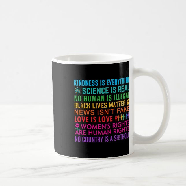 Kindness Black Lives Womens Höger Kärlek Science a Kaffemugg (Höger)
