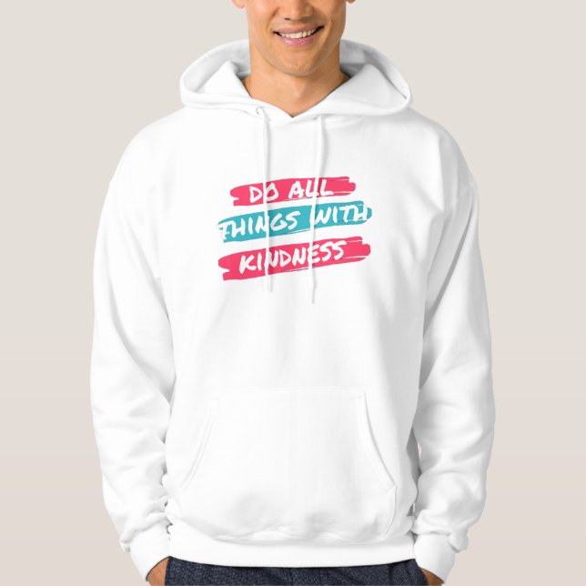 Kindness Brush Stroke Streetwear Tröja - Modern Ae Hoodie (Framsida)