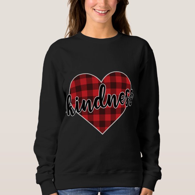 Kindness Buffalo Play Heart Mysigt Julvinter T Shirt (Framsida)