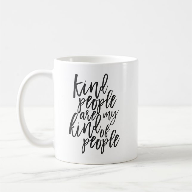 Kindness-citat, Kind,Enkel, Modern typografi Kaffemugg (Vänster)