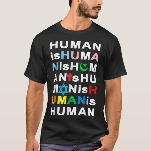 Kindness Coexisting AntiHate LGBTQ Trans Muslim Je T Shirt (Framsida)