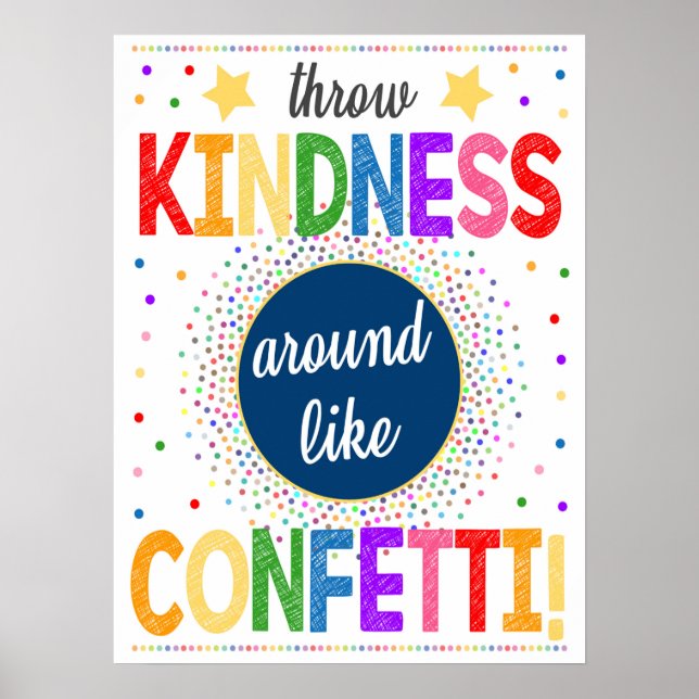 Kindness Confetti-klassrum Poster (Framsidan)
