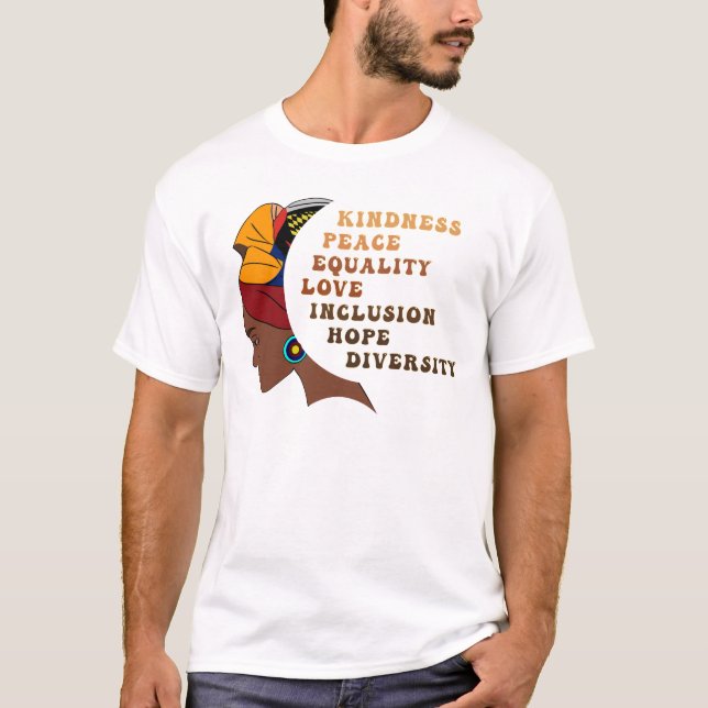 Kindness Diversity Tshirt T Shirt (Framsida)