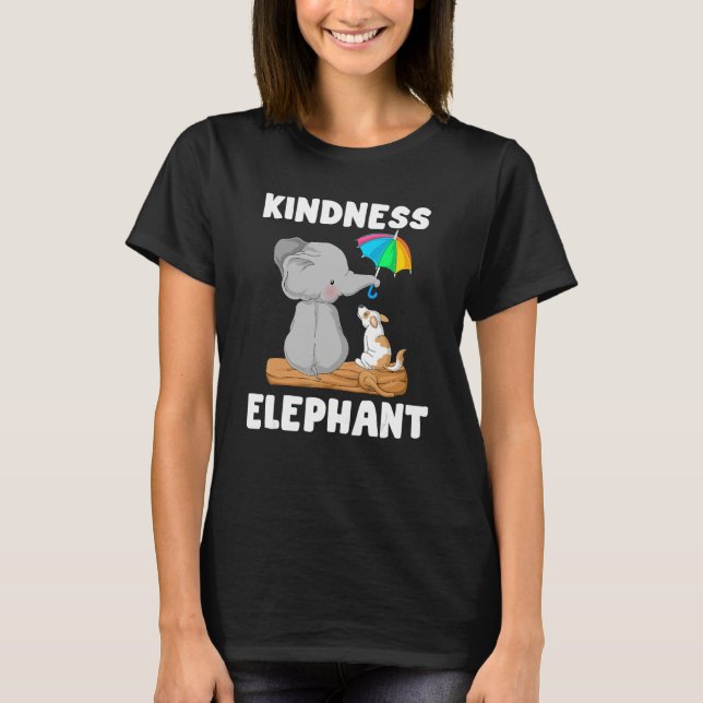 Kindness elephant Unity Day  Orange Anti Bullying T Shirt (Framsida)