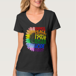 Kindness Equality Kärlek Lgbt Rainbow Pride Sol T Shirt