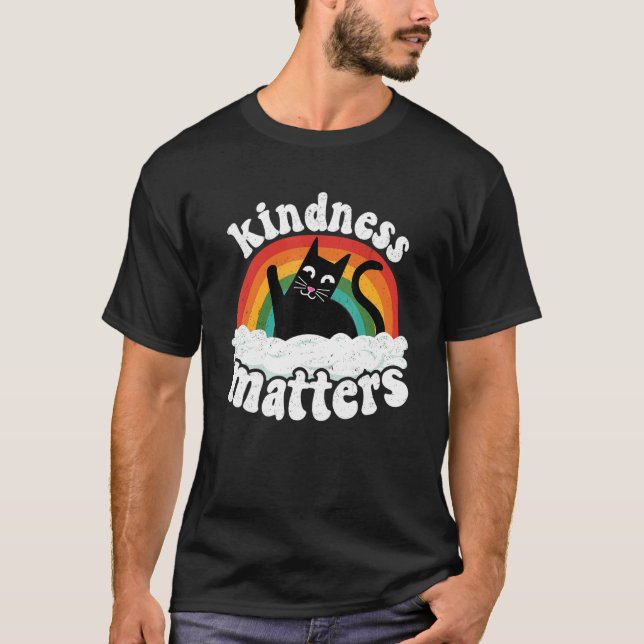Kindness för cat Anti-Bullying Rainbow Matters Spe T Shirt (Framsida)