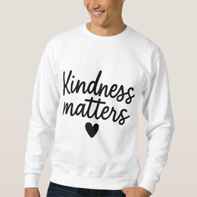 Kindness-frågor - minimal inspirationsoffert lång ärmad tröja (Framsida)