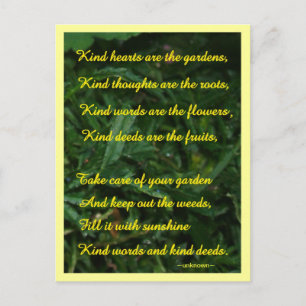 Kindness Garden Postcard Vykort