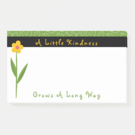 Kindness Grows Flowers Inspirational 10 X 6 Post-it Block