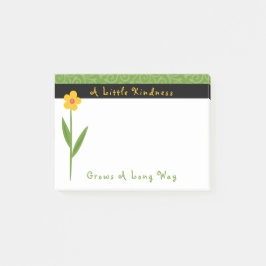Kindness Grows Flowers Inspirational 4 X 3 Post-it Block
