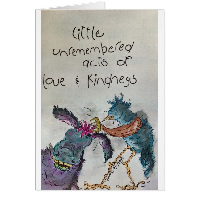 Kindness-handlingar Hälsningskort (Framsidan)