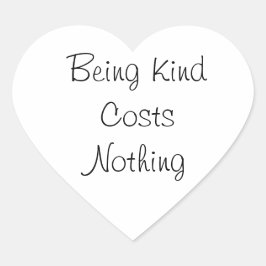 Kindness Hjärtformat Klistermärke
