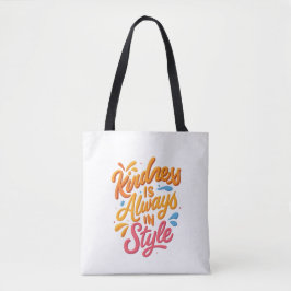 Kindness i Stil-Elegant Tote med positiva vibes Tygkasse