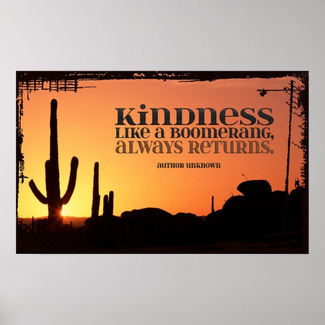 Kindness inspirational Poster Skriv ut (Framsidan)