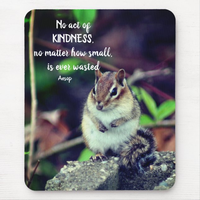 Kindness inspirationcitationskvot Chipmunk Musmatta (Framsidan)