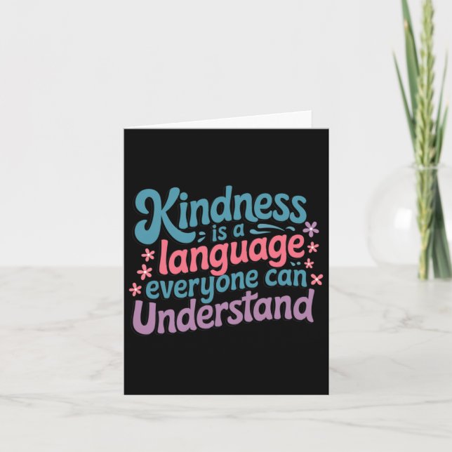 Kindness - inspirationstecken för citattecken kort (Framsida)