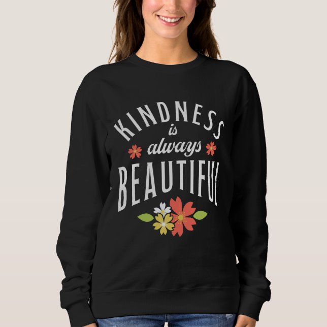 Kindness Is Always Beautiful Anti Bullying Retro V T Shirt (Framsida)