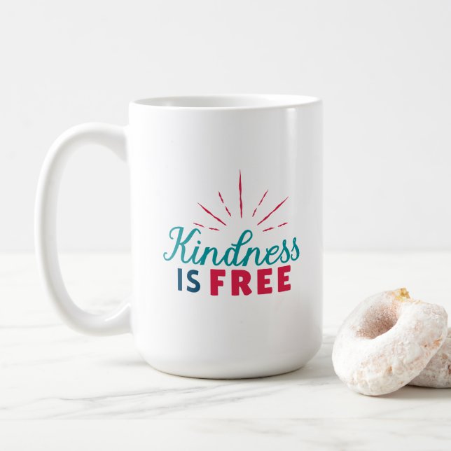 Kindness is Free Mug Kaffemugg (Med munk)
