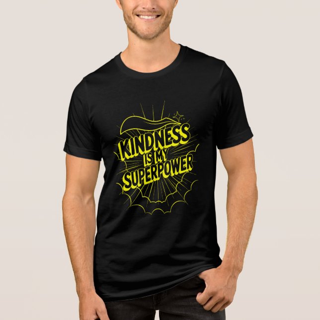 Kindness is My Superpower Neon Comic Style Design T Shirt (Framsida)