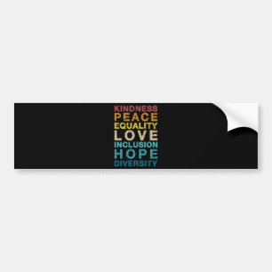 Kindness kärlek diversity vintage LGBT pride Bildekal