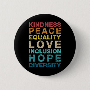 Kindness kärlek diversity vintage LGBT pride Knapp