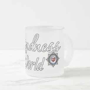 Kindness kommer att Spara världen över Frostad Glasmugg
