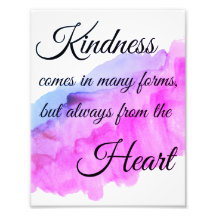Kindness kommer från hjärtat poster