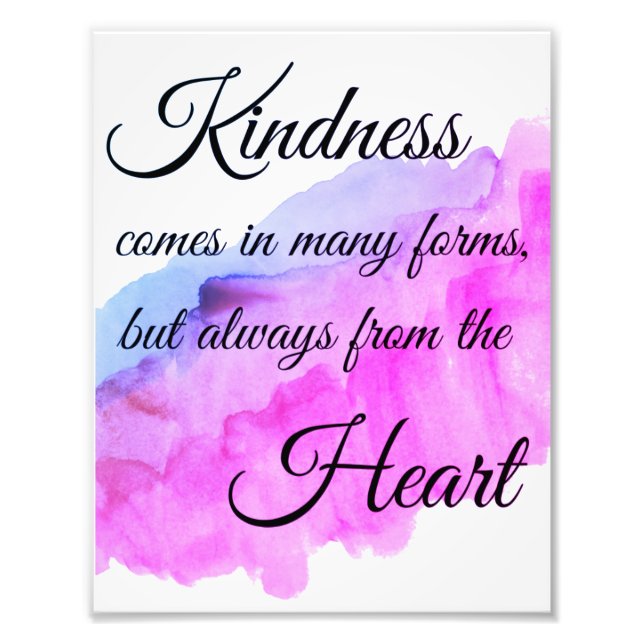 Kindness kommer från hjärtat poster (Framsidan)