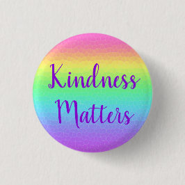 Kindness Matters Rainbow Button Knapp