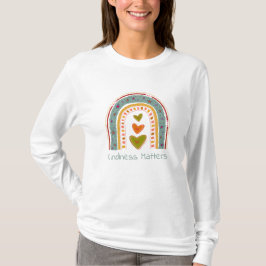 Kindness Matters Rainbow Cute Roligt Inspirief T Shirt