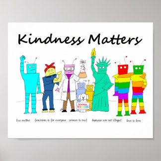 Kindness Matters Robots Poster