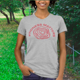 Kindness Matters Shirt - Abstrakt Röd ros Design T Shirt