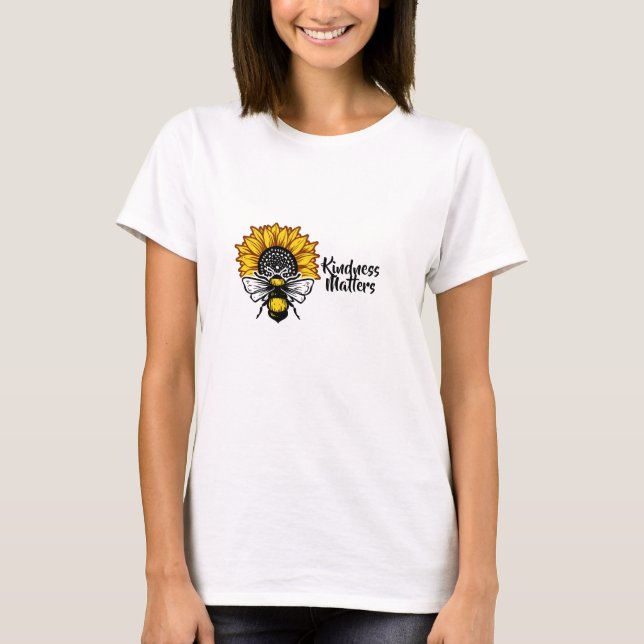 Kindness Matters Solros Bee T Shirt (Framsida)