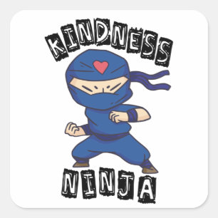 Kindness Ninja, kamp mot mobbning Fyrkantigt Klistermärke